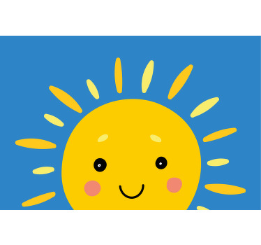Rollo fenster kinderzimmer sonne mit gesicht - TenStickers