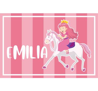 Rollo fenster kinderzimmer prinzessin auf pferd - TenStickers