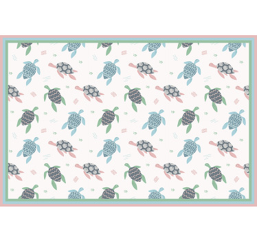 Rollo fenster kinderzimmer sanfte farb-schildkröten - TenStickers