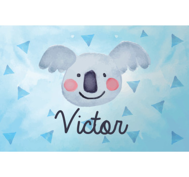Rollo fenster kinderzimmer koala mit namen - TenStickers