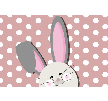 Rollo fenster kinderzimmer hase mit einem aufrechten ohr - TenStickers