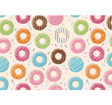 Rollo fenster kinderzimmer donuts hintergrund - TenStickers