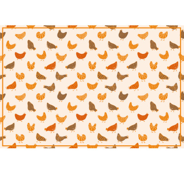 Rollo fenster kinderzimmer mit kükenmuster in orange - TenStickers