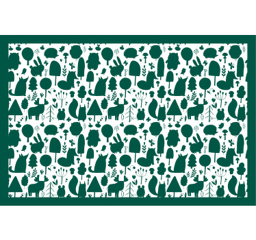 Rollo fenster kinderzimmer waldtier silhouette - TenStickers