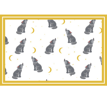Rollo fenster kinderzimmer heulende wölfe bei mond - TenStickers