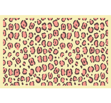 Rollo fenster kinderzimmer mit gelb-pinkem leopardenmuster - TenStickers