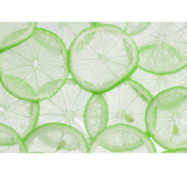 Toile fenêtre cuisine tranches de citron vert - TenStickers
