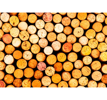 Kitchen roller blind wine corks design - TenStickers