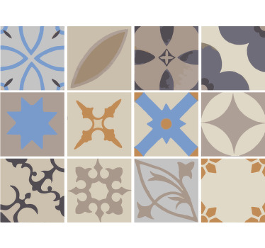 Toile fenêtre cuisine carreaux adhésifs vintage - TenStickers