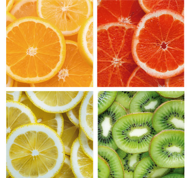 Toile fenêtre cuisine fruits citronnés - TenStickers