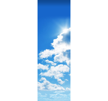 Toile fenêtre cuisine nuages décoratifs réfrigérateur - TenStickers