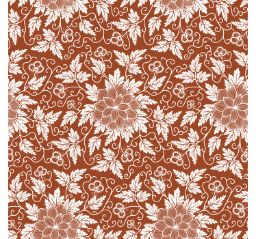 Toile fenêtre cuisine carreau paisley floral - TenStickers