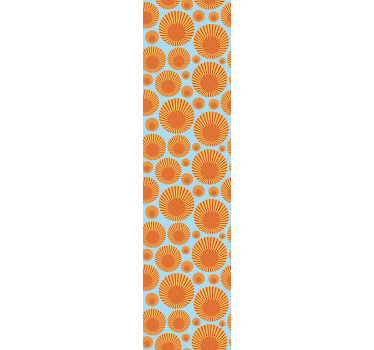 Toile fenêtre cuisine 70's soleil réfrigérateur - TenStickers
