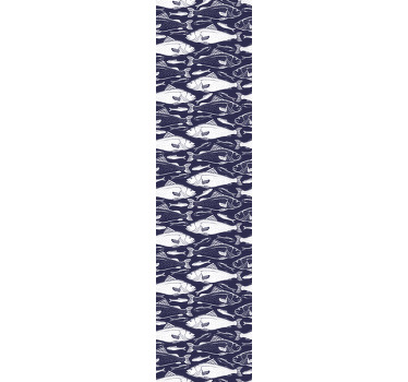 Toile fenêtre cuisine poissons sous-marins frigo - TenStickers