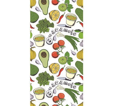 Toile fenêtre cuisine décorative fruits mexicains - TenStickers