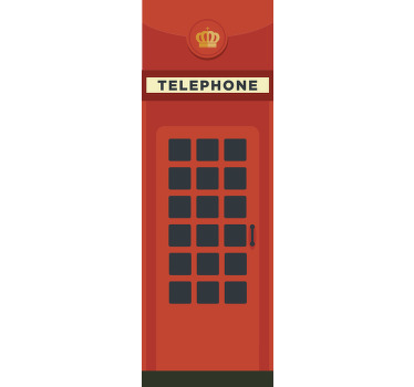 Toile fenêtre cuisine cabine téléphonique rouge uk - TenStickers