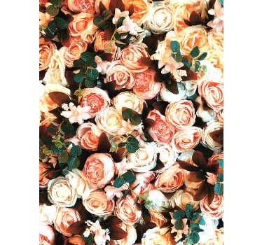 Toile fenêtre cuisine bouquet de roses - TenStickers