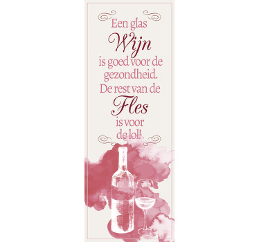 Toile fenêtre cuisine texte vin nl - TenStickers