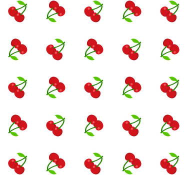 Toile fenêtre cuisine confettis de cerise - TenStickers