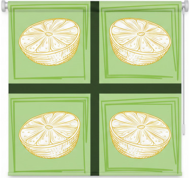 Toile fenêtre cuisine motifs de citrons dessinés à la main - TenStickers
