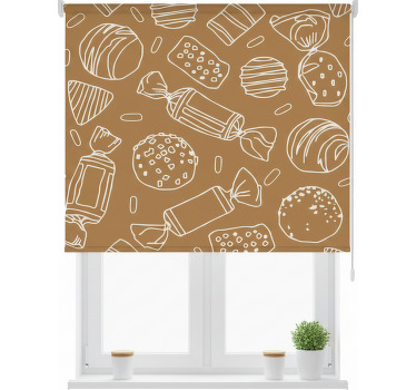 Toile fenêtre cuisine motif bonbons - TenStickers