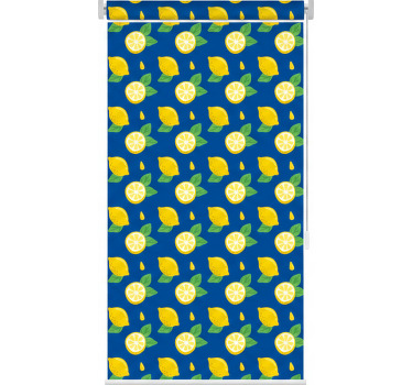 Kitchen roller blind hand-drawn lemons design - TenStickers