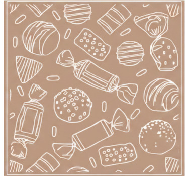 Toile fenêtre cuisine caramelos azulejos - TenStickers