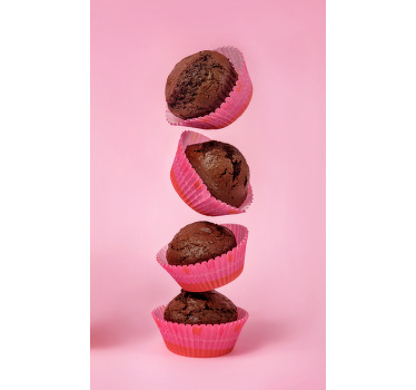 Toile fenêtre cuisine cupcake au chocolat - TenStickers