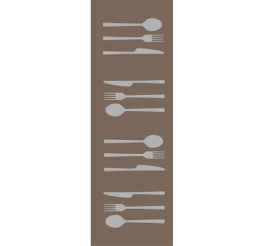 Roller blind for kitchen window cutlery design - TenStickers