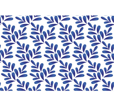 Blå rullegardin i blå porcelæn - TenStickers