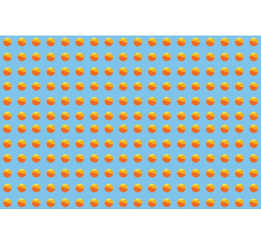 Blå rullegardin med 70'ernes solmønster - TenStickers