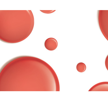 Toile fenêtre rouge cercle rouge - TenStickers