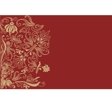 Toile fenêtre rouge style vintage - TenStickers