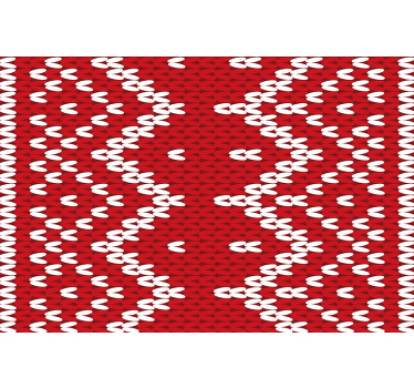 Toile fenêtre rouge motif de noël traditionnel - TenStickers