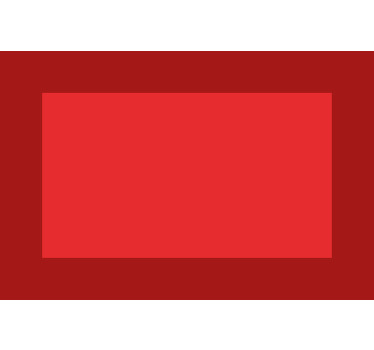 Toile fenêtre rouge avec bords rouges et centre clair - TenStickers