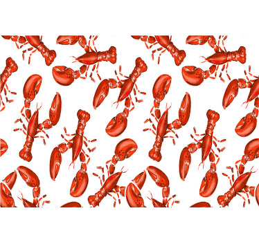 Toile fenêtre rouge homard rouge - TenStickers