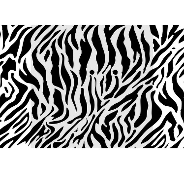 Black roller blind with zebra print design - TenStickers
