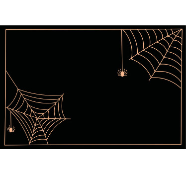 Black roller blind with classic spider web design - TenStickers
