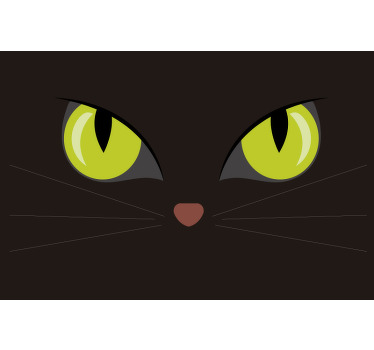 Black roller blind with spooky black halloween cat - TenStickers