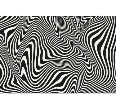 Black roller blind with zebra 3d effect - TenStickers