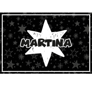 Black roller blind custom star - TenStickers