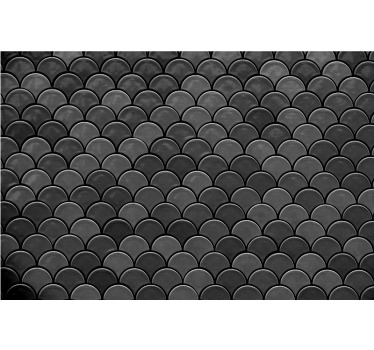 Black roller blind with black scales design - TenStickers
