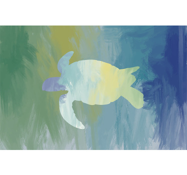 Rollo fenster grün buntes schildkrötenpaket - TenStickers