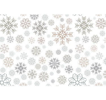 Grey blind with snowflake patterns - TenStickers