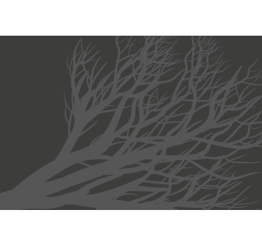 Grey blind in elegant gray leaf design - TenStickers