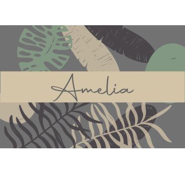 Rollo fenster beige im boho dschungel stil - TenStickers