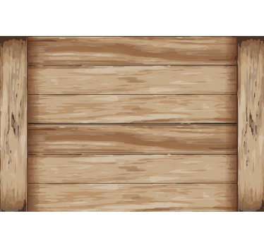Rollo fenster beige mit modernem holzdesign - TenStickers