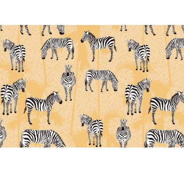 Rollo fenster beige zebra und palmen - TenStickers