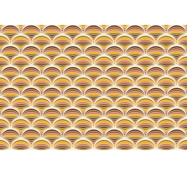 Rollo fenster beige mit 70er jahre muster mantel - TenStickers