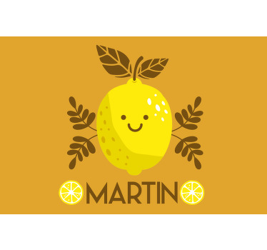 Rollo fenster beige smiling lemons personalisiert - TenStickers